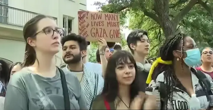 PROTESTI TEKSAS PORADI VOJNA GAZA