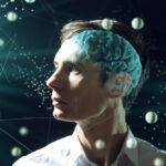 The,Man's,Head,Businessman,With,Digital,Brain,And,The,Grid