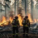 firefighting-activities-the-atmosphere-of-firefighters-putting-out-fires-free-photo