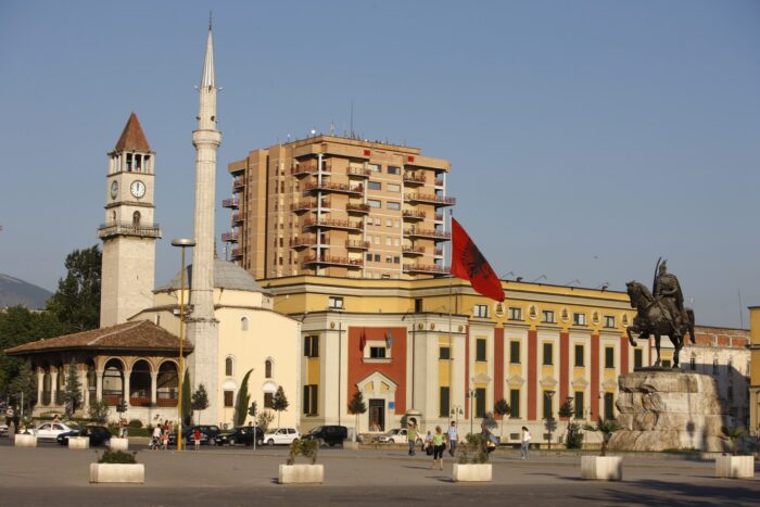 Skanderberg square, Tirana, Albania, Europe